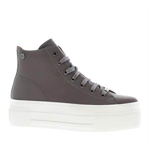 Carl Scarpa Roz Grey Leather High Top Trainers 2022